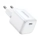 Ugreen Nexode mini CD318 GaN 20W USB-C sieninis įkroviklis, baltas