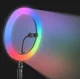 LED RGB žiedinė lempa 30cm su 210cm stovu, juoda