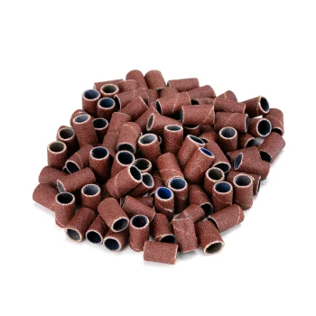 EXO Abrasive Caps for Nail Drills #180, 100 pcs
