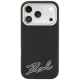 Karl Lagerfeld Grained Resin Signature Logo MagSafe dėklas skirtas iPhone 18 Pro Max / 17 Pro Max, juodas