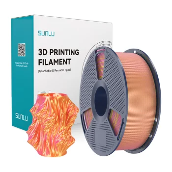Sunlu PLA+ Silk dviejų spalvų 3D gija (rožinė ir auksinė)