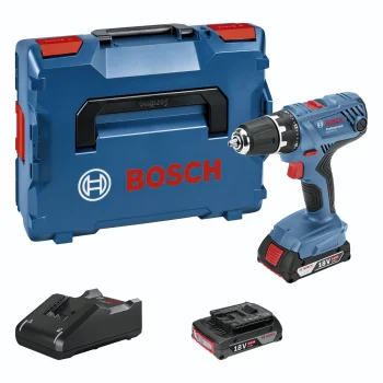 Akumuliatorinis gręžtuvas-suktuvas Bosch GSR 18V-21 su 2x 2.0Ah akumuliatoriais ir L-BOXX