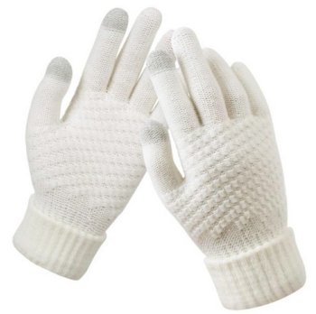 Warm Winter Gloves, Knit Touchscreen Texting Gloves, Beige