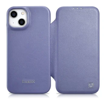 Odinis atverčiamasis dėklas iCarer iPhone 14 Plus MagSafe, šviesiai violetinis (WMI14220715-LP)
