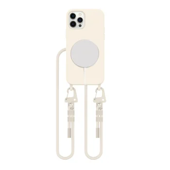 Dėklas Tech-Protect MagNecklace skirtas iPhone 12 / 12 Pro, su MagSafe, smėlinis