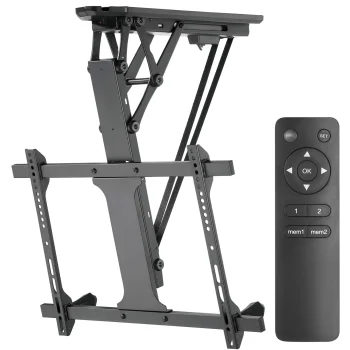 Maclean MC-880 elektrinis lubinis TV laikiklis 32-70 colių su pulteliu, juodas