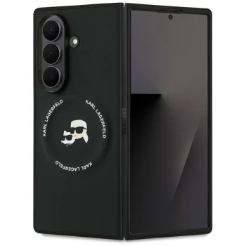 Karl Lagerfeld Samsung Galaxy Z Fold7 dėklas Karl&Choupette MagSafe, juodas