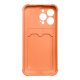 Card Armor dėklas su kortelių dėklu, skirtas iPhone 11 Pro, oranžinis