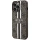 Guess dėklas iPhone 13 Pro Max telefonui 4G Printed Stripes MagSafe, rudas