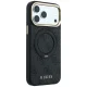 Guess Ring Stand 360 4G Classic Logo MagSafe dėklas iPhone 17 Pro / 18 Pro, juodas