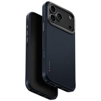Uniq Keva Magclick dėklas su įkrovimu iPhone 17 Pro Max, mėlynas