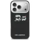 Karl Lagerfeld Karl & Choupette dėklas su kišene iPhone 17 Pro Max, juodas