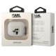 Karl Lagerfeld Gliter Karl&Choupette dėklas AirPods 3, permatomas