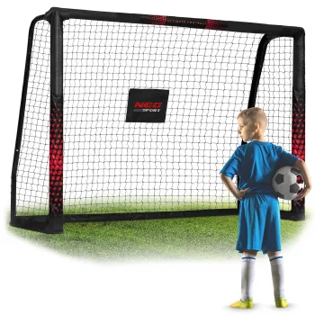 Neo-Sport NS-463 futbolo vartai 180 x 120 x 60 cm, juodi/raudoni