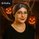 Old Lady Costume 5-Piece Set with Wig and Glasses Ruhhy 26149