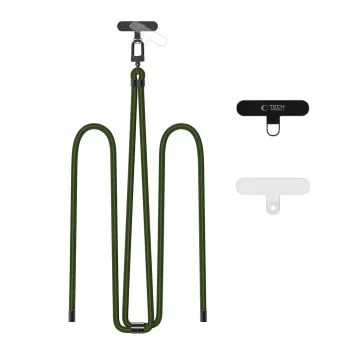 Tech-Protect C7S Crossbody Phone Strap with Adapters - Olive