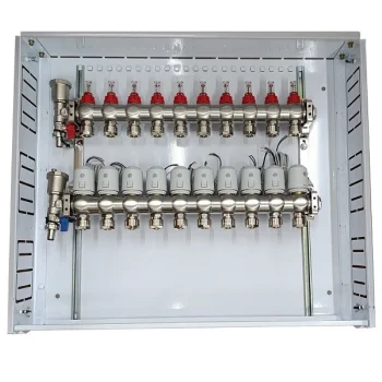 Grindinio šildymo kolektorius 10 kontūrų su NC 230V pavaromis