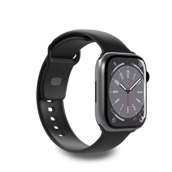 Puro Icon silikoninis dirželis Apple Watch 42 / 44 / 45 / 49 mm, juodas