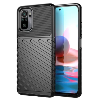 Xiaomi Redmi Note 10 4G / 10S dėklas Thunder Series, juodas