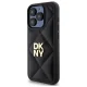 DKNY Quilted Stack Logo dėklas, skirtas iPhone 15 Pro, juodas