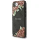 Guess 4G Flowers Print MagSafe dėklas iPhone 16e telefonui, juodas