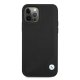 BMW dėklas iPhone 12 / 12 Pro telefonams Leather Deboss, juodas