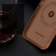 Dux Ducis Naples odinis dėklas iPhone 14 Plus su MagSafe, rudas