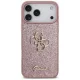 Guess Fixed Glitter Big 4G dėklas skirtas iPhone 18 Pro Max / 17 Pro Max, rožinis