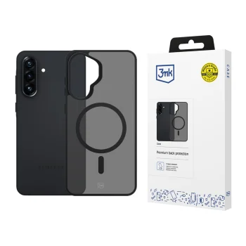 3mk Smoke MagCase dėklas telefonui Samsung Galaxy A37, pilkas pusiau skaidrus