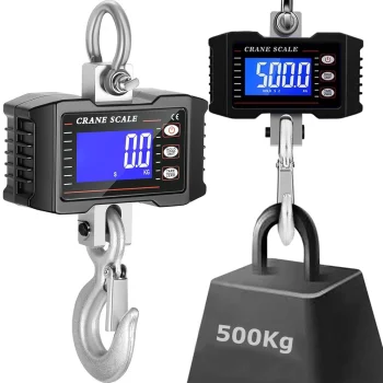 Įkraunamos skaitmeninės pakabinamos svarstyklės 500kg 133435