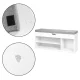 ModernHome WYJ-249 batų spintelė su suoliuku ir 3 lentynomis, balta