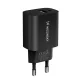 Wozinsky WGWCB USB-A USB-C 20W įkroviklis, juodas
