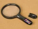 Large Reading Magnifying Glass with LED Light 130mm, 2x / 5x Magnification, Black
