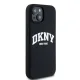 DKNY dėklas, skirtas iPhone 14, Liquid Silicone White Printed Logo MagSafe, juodas