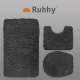 Ruhhy 3 dalių vonios kilimėlių rinkinys, pilkas