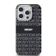 DKNY dėklas iPhone 14 Pro Max telefonui IML Mono & Stripe MagSafe, juodas