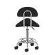 Activeshop 6001 kosmetologo kėdė su atlošu, juoda