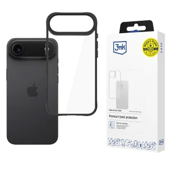 Dėklas 3mk Satin Armor Case+ telefonui iPhone Air, skaidri juoda