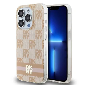 DKNY dėklas iPhone 13 Pro Max su MagSafe, rožinis