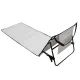 Foldable Beach Mat with Backrest 2-in-1 Lounger, Grey
