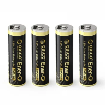 Įkraunamos AA ličio baterijos Orico Ener-G EG5C 1.5V 2100mWh USB-C, 4 vnt.
