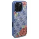 Guess 4G Flowers Print MagSafe dėklas telefonui iPhone 16 Pro Max 6.9\", mėlynas