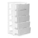 Rolling Storage Cart with 5 Drawers ModernHome, Grey