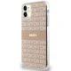 DKNY dėklas iPhone 11 / Xr IML Mono & Stripe MagSafe, rožinis