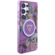 Guess Glitter Flowers MagSafe dėklas Samsung Galaxy S25 Ultra, violetinis