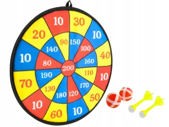 Safe Hook-and-Loop Dart Board Game for Kids with Balls and Darts