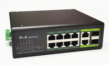 Pramoninis PoE komutatorius 8x 100Mbps PoE + 2x Gigabit TP/SFP POE802PRO, 120W