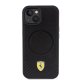 Ferrari iPhone 15 Case Carbon Metal Logo MagSafe, Black