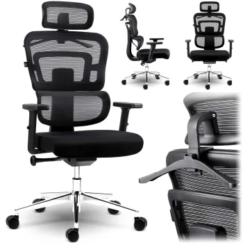 Sofotel Nicea Office Chair with Micro-Mesh Backrest, Black