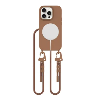 Tech-Protect iPhone 15 Pro dėklas MagNecklace MagSafe, ruda